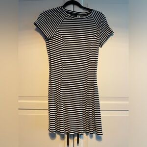 Urban Outfitters BDG Flare Black & White Stripe Sundress M